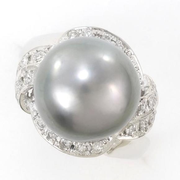 LuxUness PT900 Platinum Pearl Ring 8.5 Metal Ring